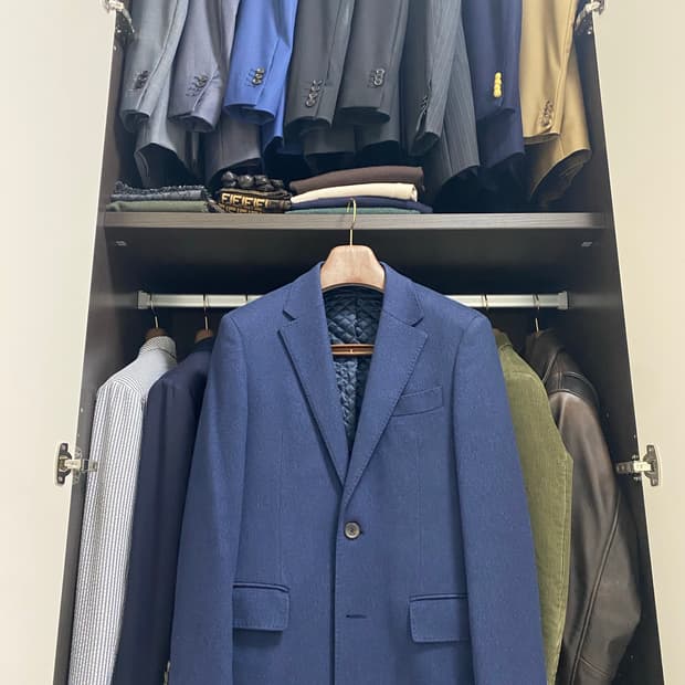 콜롬보(COLOMBO) 캐시미어 100% 네이비 코트(95-100)