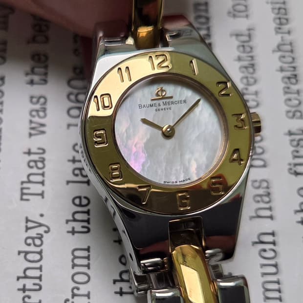 레어] 보메메르시에 리네아(Linea) 자개판 콤비 브레이슬릿 ver.