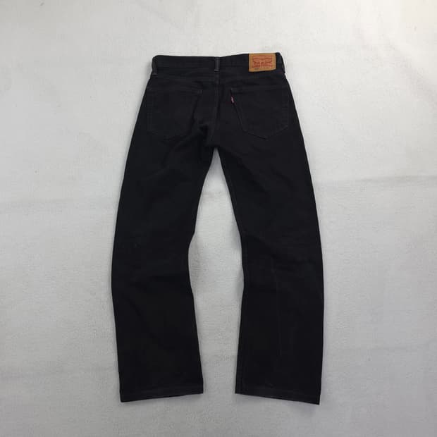 리바이스 505 블랙 데님 레귤러 팬츠 (M)