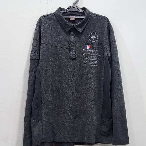 [XXL] 아이더 챠콜 카라 티셔츠 긴팔티 남성 110사이즈