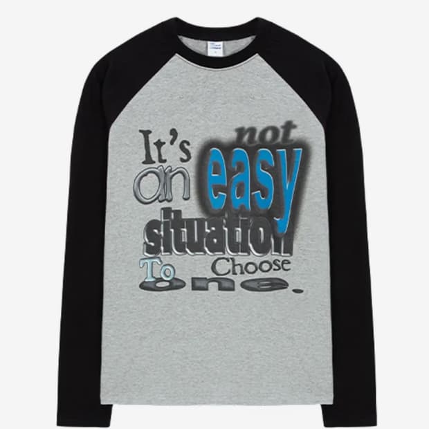 더콜디스트모먼트 TCM not easy raglan long sleeve