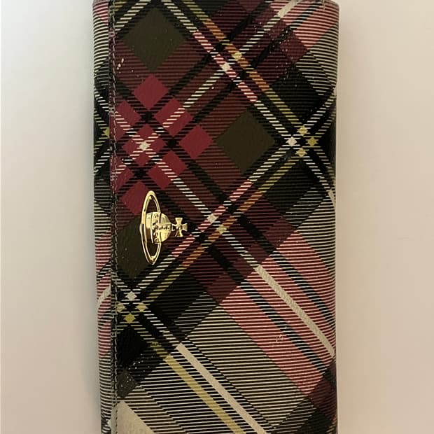 비비안웨스트우드 런던 체크 패턴 장지갑