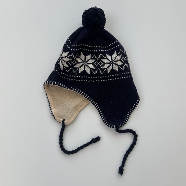 Handmade knit Earflap Fleece(#001)