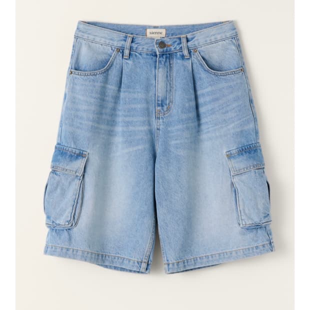 Sienne 시엔느 Cargo Denim Shorts (Blue)