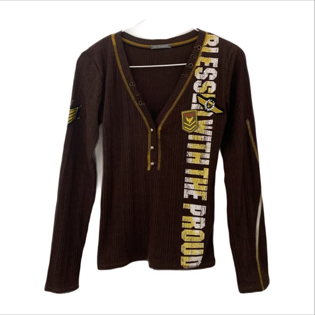 빈티지 브라운 상의