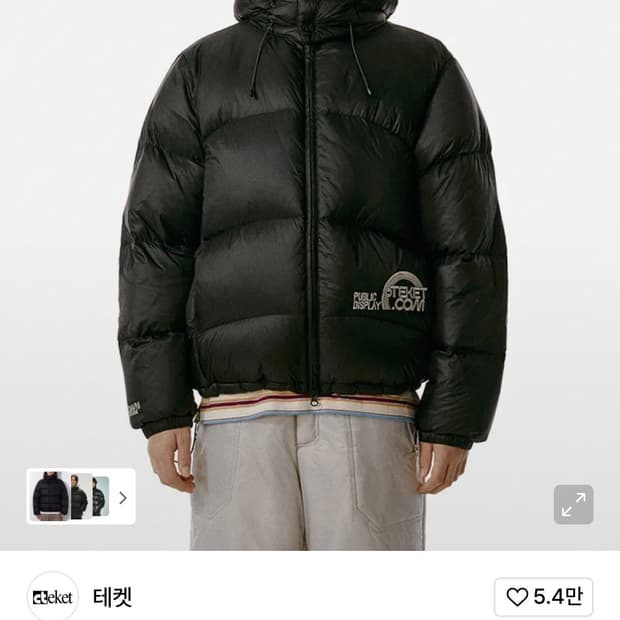 테켓 패딩 warm flex down black s사이즈 구해요