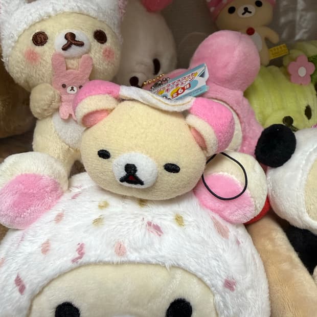 고전 산엑스 정품 코리락쿠마 헤드셋 키링