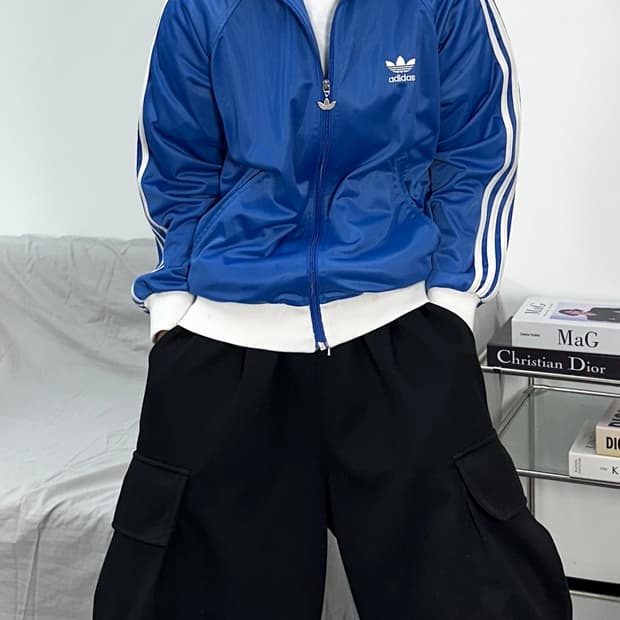 아디다스 00s 블루 트랙탑 져지 M