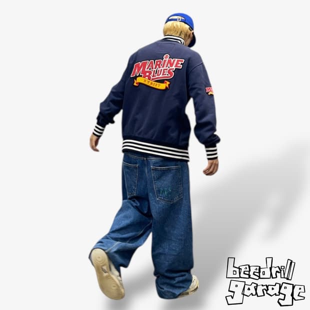 00s 네이버 웹툰 마린블루스 스웻 스타디움자켓