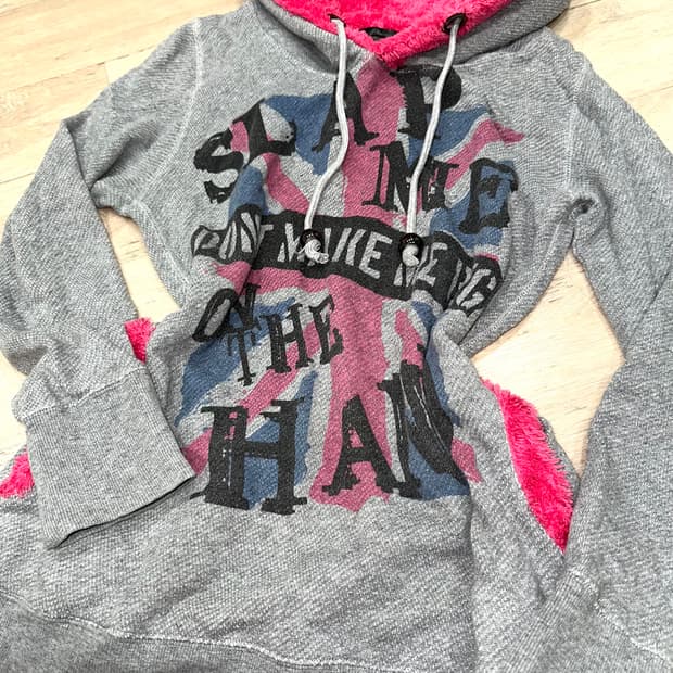 유니언잭 갸루 y2k 펑크 후드티