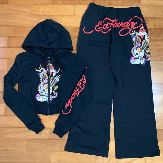 에드하디 후드집업 스웻팬츠 셋업