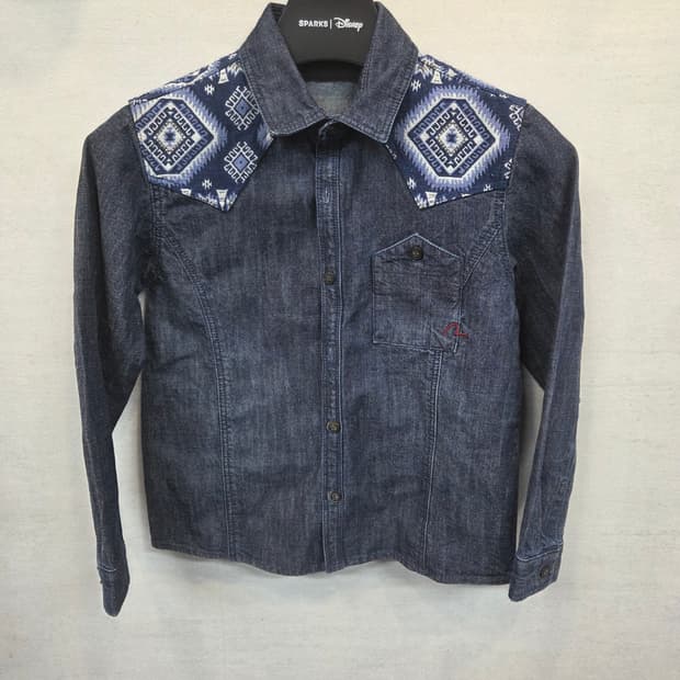  에비수 키즈 주니어 빈티지 웨스턴 데님셔츠 긴팔 125