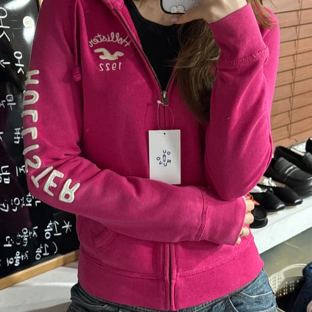 홀리스터 딱붙 후드집업