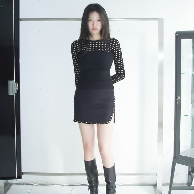 T BY ALEXANDER WANG perforated sleeve