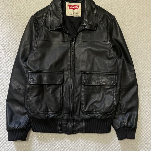 LEVIS 리바이스 웨스턴 무드 램스킨 양가죽 A-2 레더 자켓
