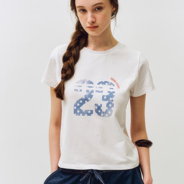 씨타 레트로 스타 넘버 23 반팔 티셔츠 화이트