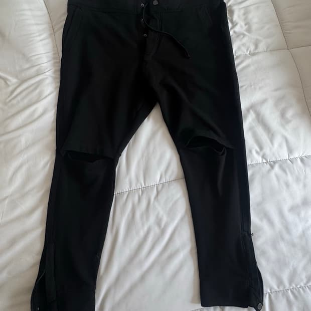 ZARA MAN 자라 블랙 무릎절개 밴딩 팬츠 XL
