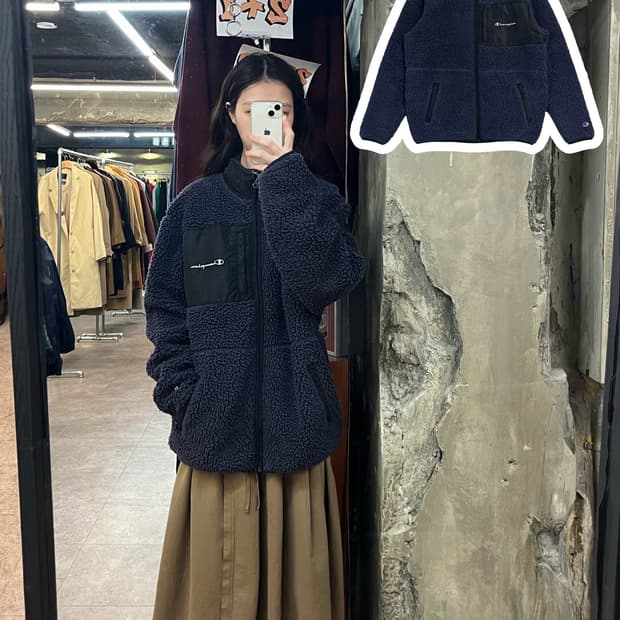 챔피온 플리스 자켓 퍼플 XL #csz3502