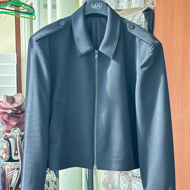 엘무드 프렌치 울 블렌드 오피서 자켓 블랙