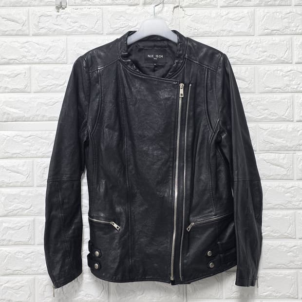 NUE 19.04 블랙 양가죽 라이더 자켓 M