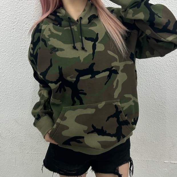 나이키 카모 후드 M