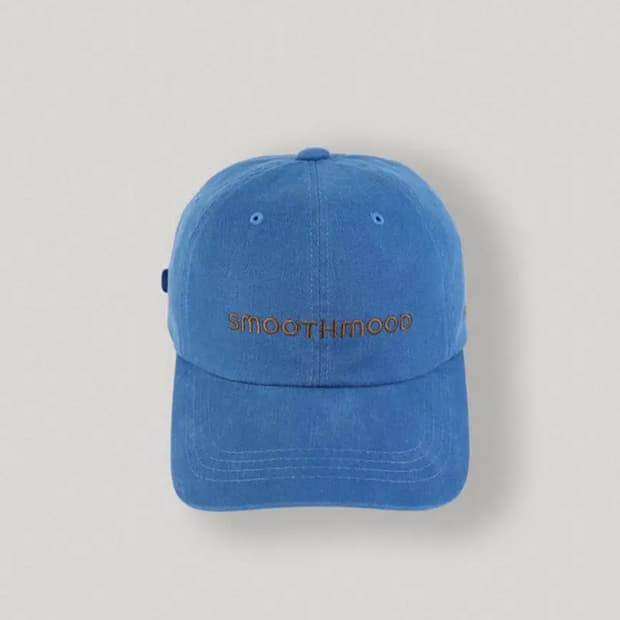 스무드무드  Boy Blue Bold Logo Ball Cap