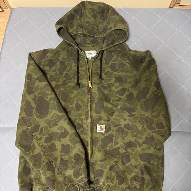 칼하트 WIP 칼하트윕 덕 액티브 자켓 카모 덕 그린 L