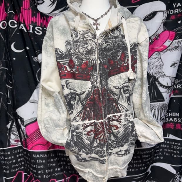 일본 빈티지 펑크 고딕 후드집업