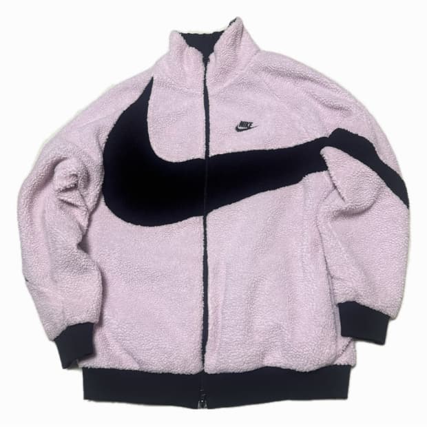 나이키 블랙핑크 핑검 리버시블 투웨이 후리스 뽀글이