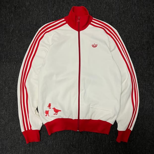 아디다스 도쿄 져지 트랙탑 흰빨