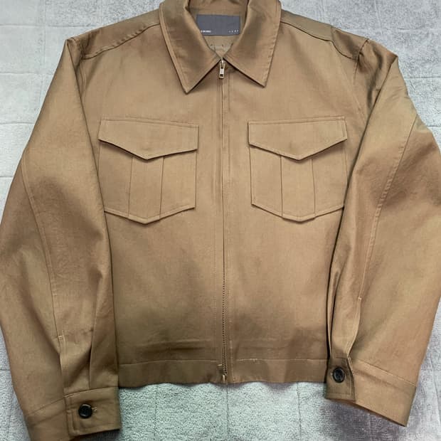 르마드 스탠다드 카라 자켓 브라운 L