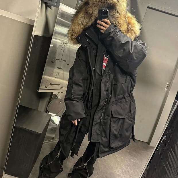 [M] 베트멍17FW 퍼 엠브로이드 파카