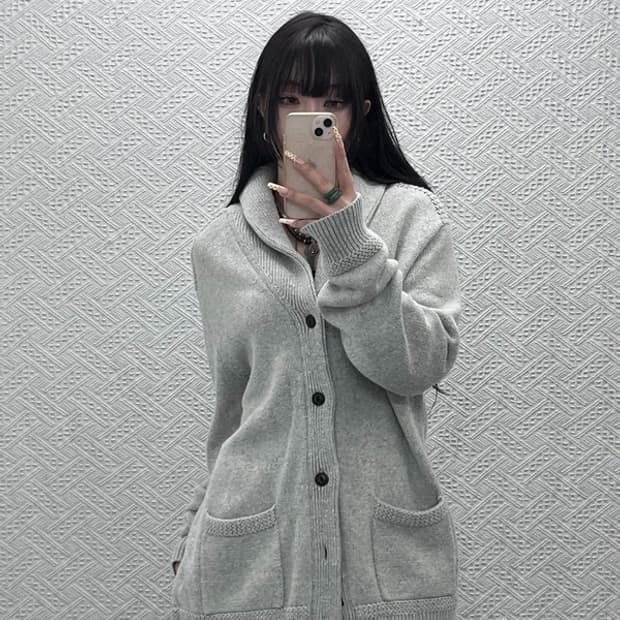 폴로 랄프로렌 빈티지 여리 모던 캐주얼 숄카라 가디건 L C10060