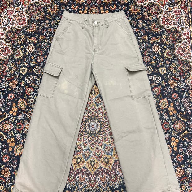 워셔블 카고 데님 팬츠 남여공용