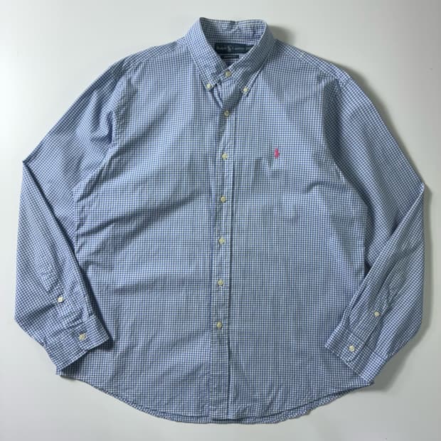 Polo  폴로 랄프로렌 자수 코튼 체크셔츠 