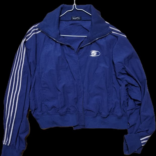 Sloppy 네이비 크롭 트랙져지