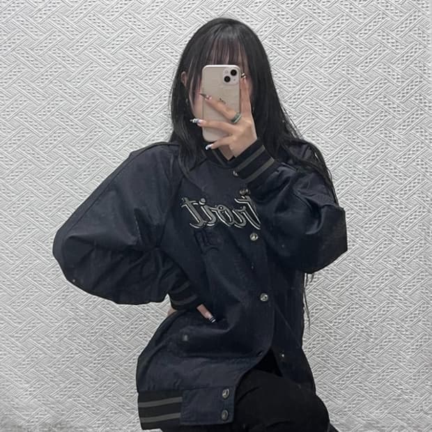 MLB 티트로이트 해골 오버핏 바시티 스타디움 자켓 105 C06330