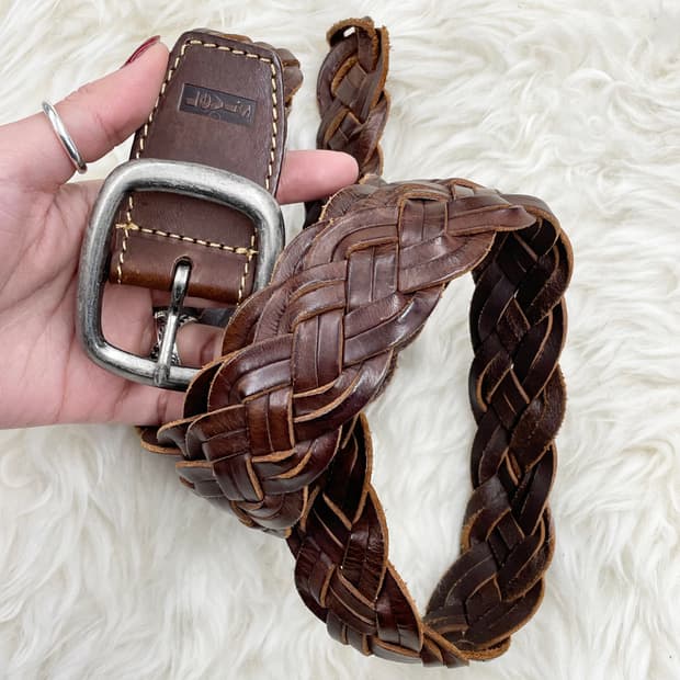 리바이스 리얼레더 위빙 버클 벨트