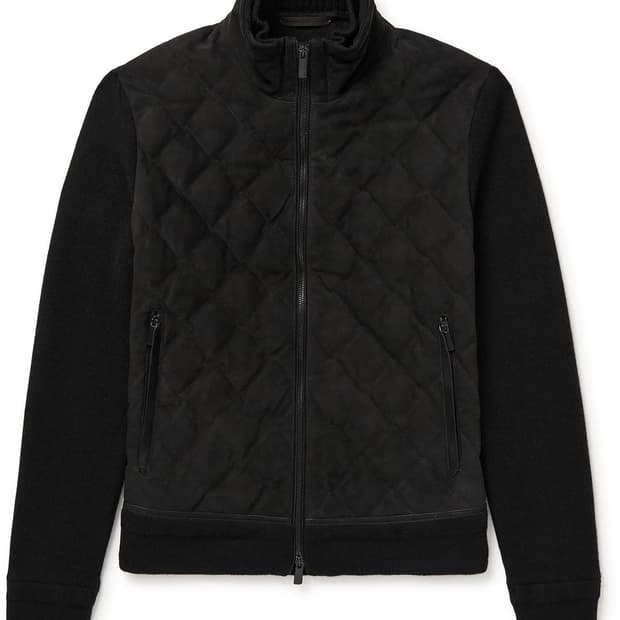 에르메네질도 제냐 21FW 송아지 퀼팅 캐시미어 구스자켓