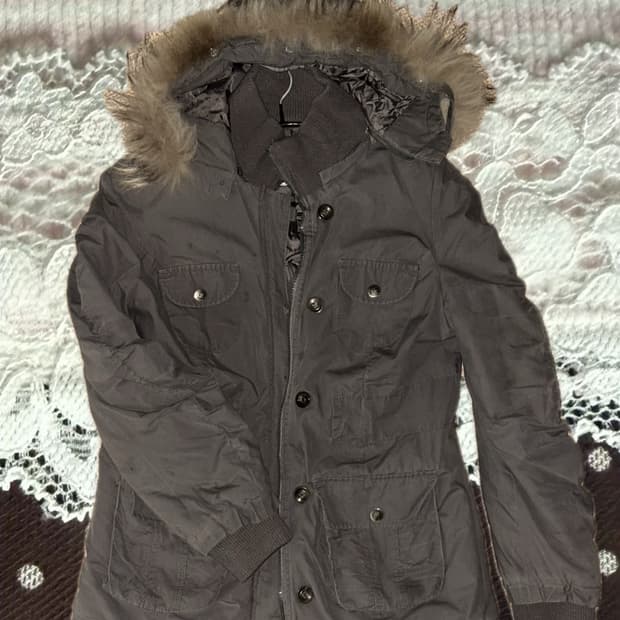 핀터레스트 무드 브라운 퍼 점퍼