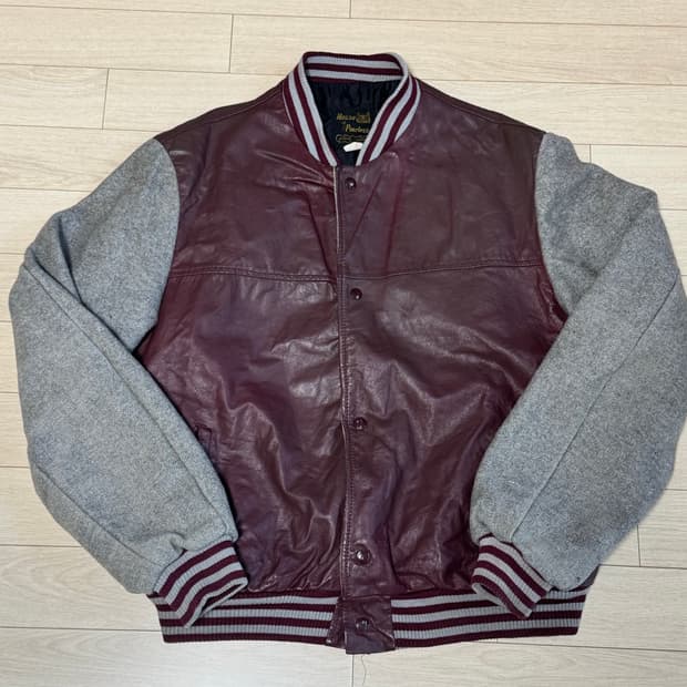 USA 8-90s 양가죽 바시티자켓