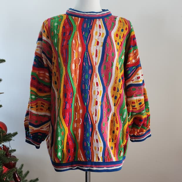 Coogi 쿠지 케이블 니트 여성 빈티지 스웨터 M