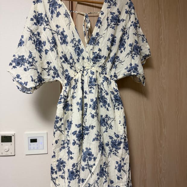 린넨 플라워 롱원피스