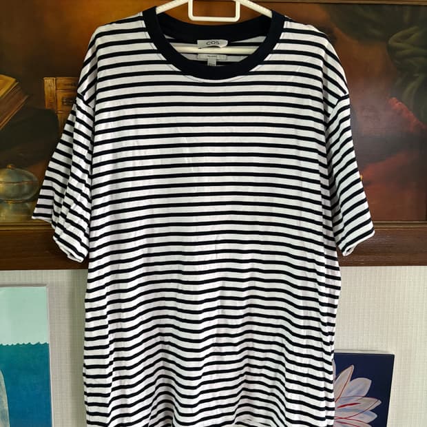 Cos 코스 스트라이프 반팔티셔츠 L