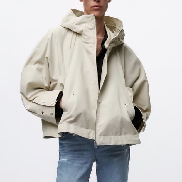 [55-66]자라 크롭 후드 점퍼