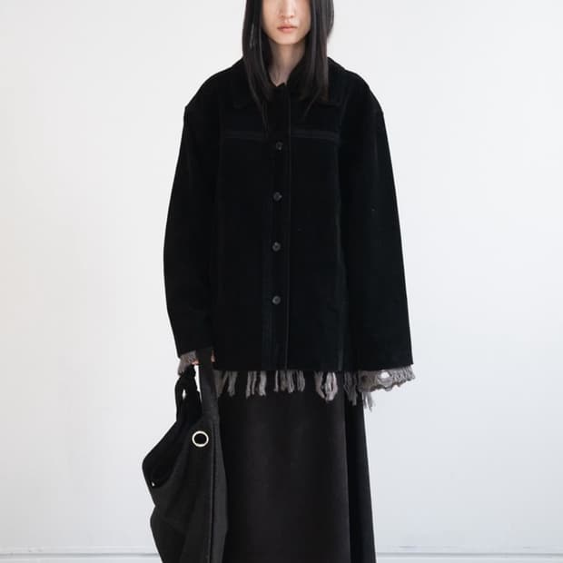 피키소사이어티 스웨이드 펀칭 자켓 