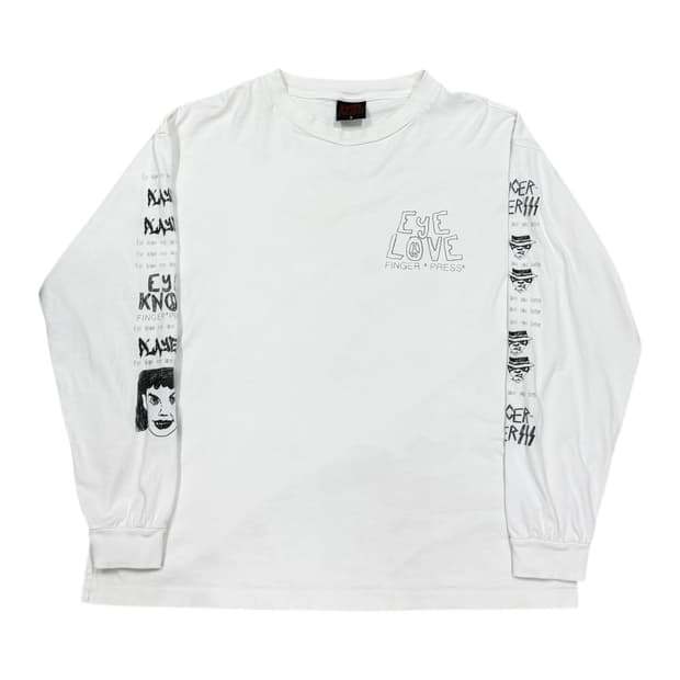 도넛리벤지 핑거프레스 롱슬리브 화이트 2