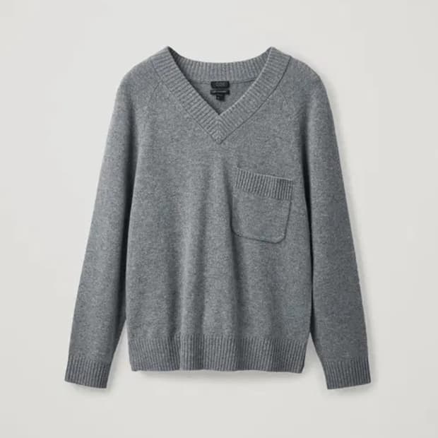 [L] cos 코스 캐시미어100% 브이넥 니트