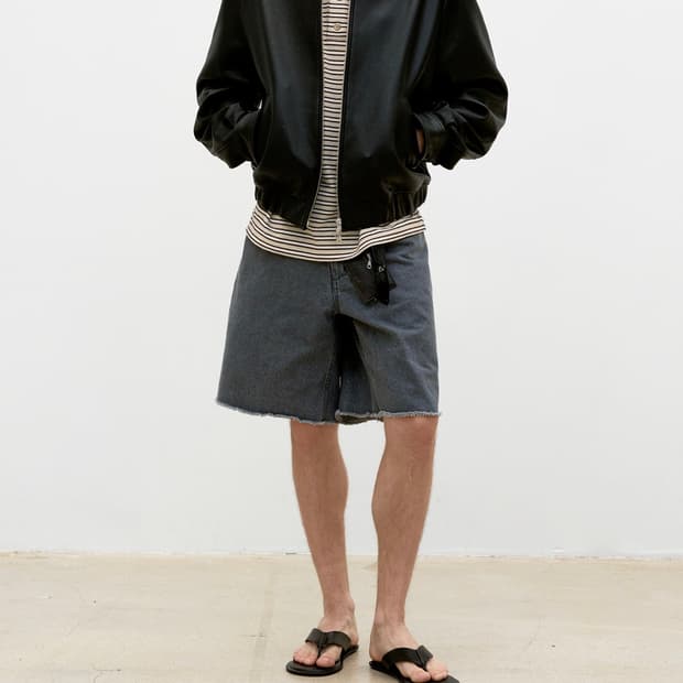 coor 고트스킨 블루종 블랙 L (새상품)