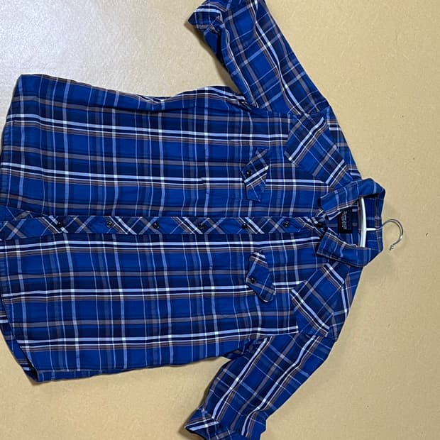 Light cotton check H/S western shirt